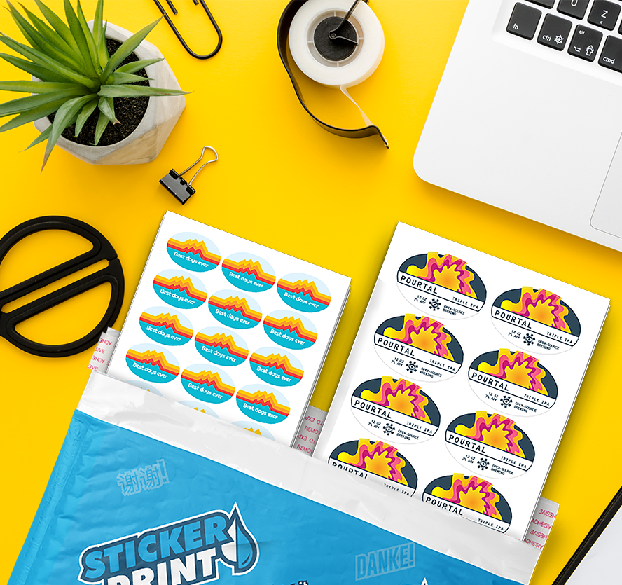 Etichette in Fogli Ovali