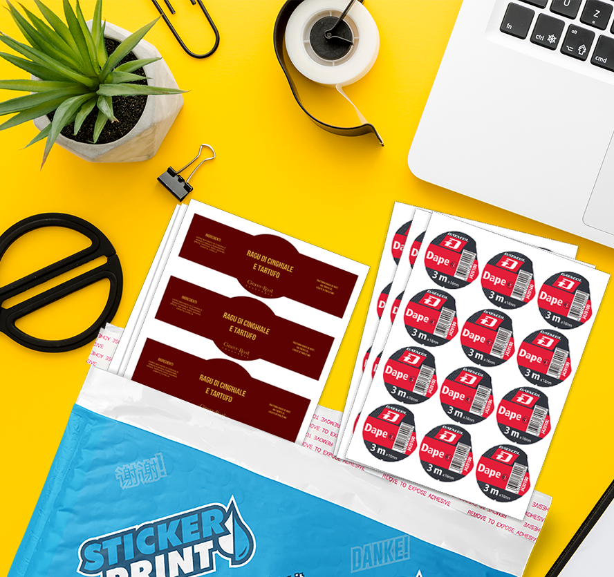 Etichette in Fogli Sagomati